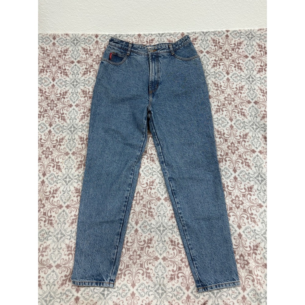 Vintage Bongo Gene Montesano High Waisted Mom Jeans Blue Denim SZ 13 Made in USA